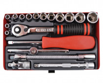 Sada hlavic TS19M 1/4", 4-14, metrický - 19.dílná sada Kennedy - N1