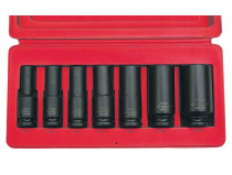 Sada rázových hlavic prodloužených 1/2" 10-30mm 7.dílná sada Kennedy - N1