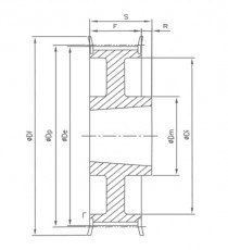 Řemenice TB 48 L 050 optibelt ZRS na Taper Lock - N1