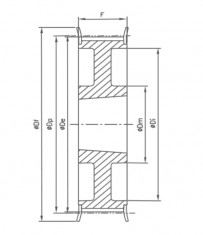 Řemenice TB 48 L 075 optibelt ZRS na Taper Lock - N1