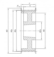 Řemenice TB 48 L 100 optibelt ZRS na Taper Lock - N1