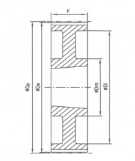 Řemenice TB 60 L 075 optibelt ZRS na Taper Lock - N1