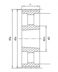 Řemenice TB 96 L 100 optibelt ZRS na Taper Lock - N1