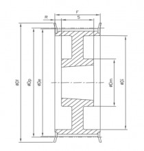 Řemenice TB 40 XH 200 optibelt ZRS na Taper Lock - N1