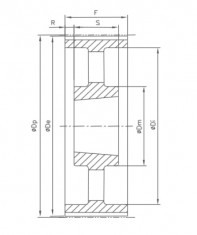 Řemenice TB 48 XH 300 optibelt ZRS na Taper Lock - N1