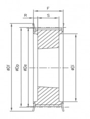 Řemenice TB 36 H 300 optibelt ZRS na Taper Lock - N1