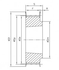 Řemenice TB 64 5M 15 optibelt ZRS na Taper Lock - N1