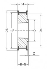 Řemenice TB 56 8MDC 21 optibelt ZRS DC na Taper Lock - N1
