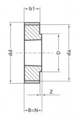 Řemenice TB 80 8MDC 21 optibelt ZRS DC na Taper Lock - N1