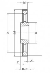 Řemenice TB 192 8MDC 36 optibelt ZRS DC na Taper Lock - N1