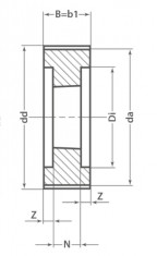 Řemenice TB 75 8MDC 62 optibelt ZRS DC na Taper Lock - N1
