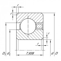 INA CSCB 065-HLE tenkoprofilové kuličkové ložisko - N1
