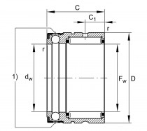 INA NX 20 ložisko - N1