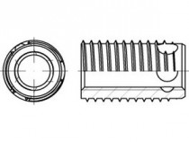 Závitová vložka samořezná Ensat 308 M6x12 zinek žlutý - N1
