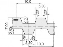 Řemen ozubený DT10 1210 20 optibelt Alpha Torque - N1