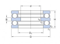 SKF 52232 M axiální kuličkové ložisko - N1