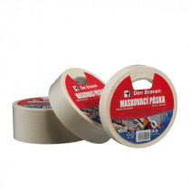 Debbex Maskovací krepová páska +60 °C - 38 mm x 50 m světle žlutá - N1