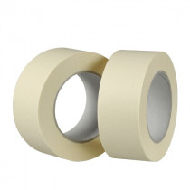 Debbex Maskovací krepová páska +80 °C - 25 mm x 50 m světle žlutá - N1