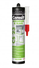 Ceresit CS 23 Glass - 280 ml silikon na sklo a akvaria černý - N1