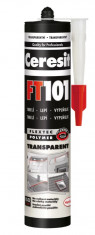 Ceresit FT 101 - 280 ml lepící tmel na všechny materiály transparent - N1