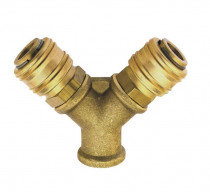 Rozdvojka se dvěma rychlospojkami DN7,2 vnitřní závit G3/8", LÜDECKE KDWS38ES - N1