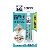 Debbex Kontaktní lepidlo - 50 ml nažloutlá, tuba v blistru - N1