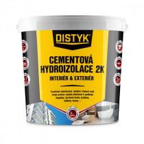 Distyk Cementová hydroizolace 2K INTERIÉR A EXTERIÉR - 7 kg šedá, kbelík - N1