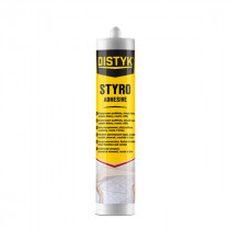Distyk Lepidlo na polystyren - 310 ml bílá, kartuše - N1