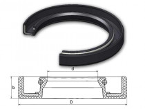 Gufero 50x78x12 NBR-WA/G Rubena - N1