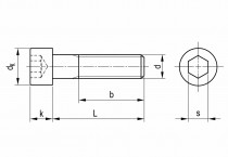 Šroub válcová hlava - inbus DIN 912 M18x55-10.9 - N1