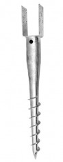 Zemní vrut "U" 121x60x100mm/60cm tl.4mm ZN - N1