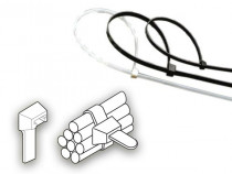 Vázací páska 9,0 x 550 mm - 71 kg - bílá - N1