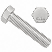 Šroub šestihranný celý závit DIN 933 M12x35 nerez A4-80 - N1