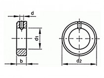 Stavěcí kroužek DIN 705A 50x80x18 - N1