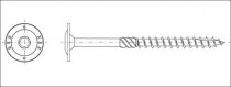 Vrut konstrukční talířová hlava TORX40 10,0x180 zinek bílý - N1