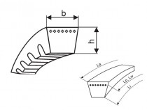 Klínový řemen SPA 1750 Lw Gates Super-HC MN - N1