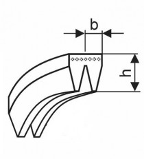 Řemen víceklínový 2 PH 1222 (481-H) optibelt RB - N1