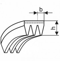 Řemen víceklínový 3 PH 1222 (481-H) optibelt RB - N1
